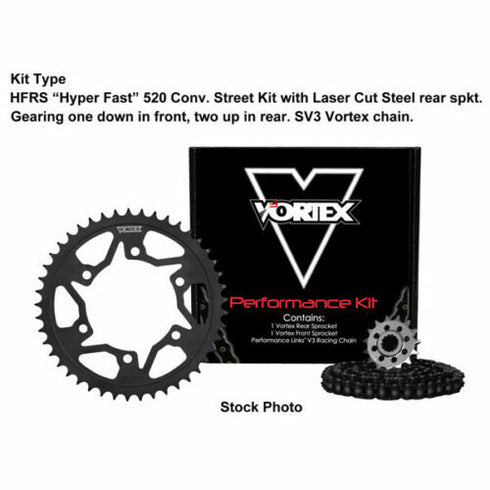 Vortex Kawasaki ZX6R 2007-2018 V3 2.0 Gold Chain Sprocket Kit 15-45 G520SX3